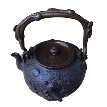 铸铁茶壶（龟鹤图） 精品茶壶   茶艺必备